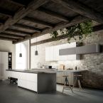 ar cucina Primavera legno con penisola e sgabelli offerta Sicilia Messina Catania 4